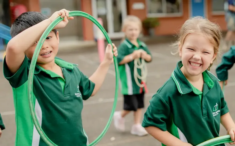 Play and learn students building friendships in the classroom